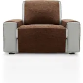 Merkloos Sesselbezug 55 cm, braun, Chenille, für Fernsehsessel