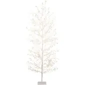 Lumineo Warmweiß 1755 Micro-LED-beleuchteter Baum PVC weiß H 180 cm