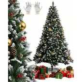 Sonstiges Künstlicher Weihnachtsbaum 180cm mit Schnee & Metallständer, 800 Spitzen, Grün