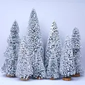Sonstiges Mini Weihnachtsbaum Set 8-teilig 10–25 cm Künstlich Beflockt Deko