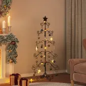 Prolenta Maison Exclusive - Metall-Weihnachtsbaum für Dekorationen Schwarz 150 cm