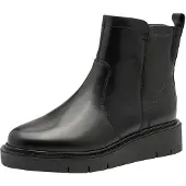 Tamaris Damen WIDE FIT Stiefelette aus Leder Keilabsatz, Black Nappa, 40