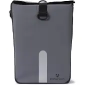 Merkloos Fahrradtasche 21 l, wasserdicht, Roll-Top, Schultergurt, grau für Fahrräder