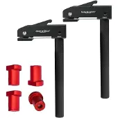 Merkloos Werkbankklemmen 20 mm 2er-Set, 4 Aluminium-Einlegeböden, verstellbar, für Holz