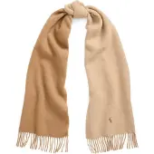Ralph Lauren für Damen. 455954371005 Wollschal mit Fransen, beige (OSFA), Lässig, Wolle