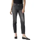 Levi's Damen Jeanshose 501 Crop High Rise, Straight Fit, Schwarz (Long Live The