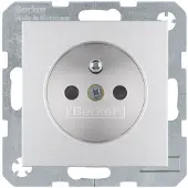 Berker 6768761404, Typ E, 2P+E, Aluminium, Thermoplast, 250 V, 16 A