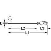 Ks Tools ERGOTORQUEplus Schraubendreher lang