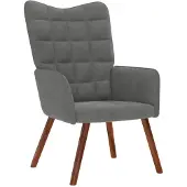 vidaXL Relaxsessel Dunkelgrau Samt