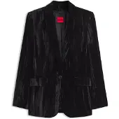 HUGO Regular-Fit Blazer aus Samt mit einem Knopf Grösse 36