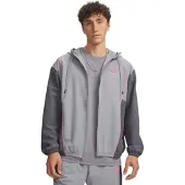 Under Armour Rival Woven CB Jacket gray pink frenzy (035) XXL