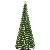 vidaXL LED-Lametta-Weihnachtsbaum mit Ständer EKENAS 250 cm 370 LEDs 42055409