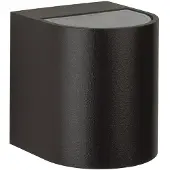 Albert Nr. 2402 schwarz, Lichtaustritt breit/breit, 2 x LED 6,7W, je 600 lm, 3000 K