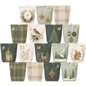 Sonstiges Adventskalender zum Befüllen 24 Adventstüten Papier Grün 2026