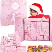 Sonstiges Adventskalender zum Selbstbefüllen, 24 Stück Party Schachteln, Geschenkbox, Bastelset, Hellrosa