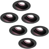 HOFTRONIC™ hoftronicsmart Einbaustrahler 5,5W 345lm RGBWW GU10 Schwarz Schwenkbar 6er Set