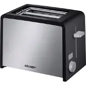 Cloer Toaster, Edelstahl/schwarz