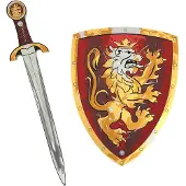 Impulse Kostüm - Noble Knight-Set - Schwert & Schild - Rot - - One Size - Kostüme