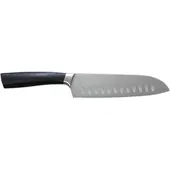 CS Kochsysteme Santokumesser CS KOCH-SYSTEME "VELTEN, 30 cm, Edelstahl rostfrei", silber (schwarz), Klingenlänge 18cm, Edelstahl, Kunststoff, Kochmesser, Santokumesser, mit asiatisch inspirierter Präzisionsklinge
