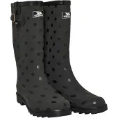 Trespass Damen Elena Pola Dot Print Wellington Gummistiefel Schwarz