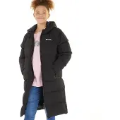 Bench Mädchen - Ryelle Kapuzen-Maxilanger Steppmantel - Schwarz