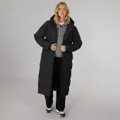 Bench Damen - Elli Maxilange Wasserdichte Jacke - Schwarz