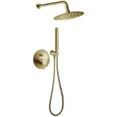 Novaservis Ferro Ciriculus Duschsystem mit Hebelarmatur Gebürstetes Gold BCK7PBG-SET1-S