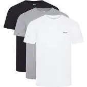 DKNY Herren - Giants T-Shirts Dreierpack - Schwarz/Weiß/Grey Marl
