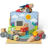 Melissa & Doug Spielbausteine "Melissa & Doug Blockables Fahrzeuge", bunt, Spielbausteine, Kinder, Holz, Spielbausteine