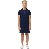 Lacoste Polokleid Mädchen Piqué Marineblau-Größe 140