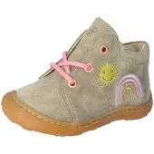 Ricosta Kinder Schnürschuh oliv mit Regenbogen und Sonne 22