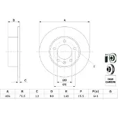 Bosch Bremsscheibe 0986479717 voll 305mm 12mm für VAUXHALL NISSAN RENAULT DACIA
