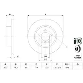 Bosch Bremsscheibe 0986479216 innenbelüftet 300mm 24mm für BMW
