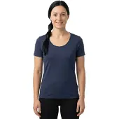 Löffler Women Shirt Short Sleeve Merino Light 130 dark blue (495) 46