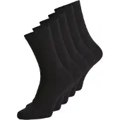 Jack & Jones Basicsocken "JACJENS SOCK 5 PACK NOOS", Herren, Gr. Sockengröße, schwarz, Baumwollmischung, uni, Socken Basicsocken