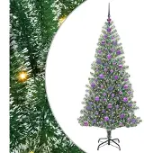 vidaXL Künstlicher Weihnachtsbaum Beschneit mit LED Licht 180 cm 3396821