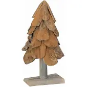 vidaXL Weihnachtsbaum Braun 61 cm Massivholz Teak