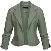 Cloud 5ive Jackenblazer "Short Blazer with ruched sleeves"