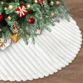 Merkloos 122 cm Kunstfell Weihnachtsbaumrock für Festdekoration