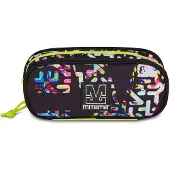 Mitama Federmäppchen für die Schule, Reißverschluss, Schwarz, Stifteetui mit Dre