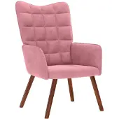vidaXL Relaxsessel Rosa Samt