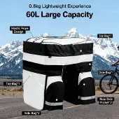 Merkloos Fahrradtasche 60 Liter, wasserdicht, 3-in-1 multifunktional, für lange Fahrten