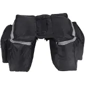 Merkloos Fahrradtasche 25 l, schwarz, wasserdicht, 600D, Gepäckträger, für Bergrad
