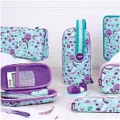 Markenlos Ovales Federmäppchen, halbstarr, Sonderserie Sea, Grünes Meer, Gepäcktasche