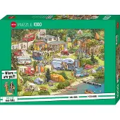 Sonstige Verlage HEYE Puzzle 1000 Teile "Caravan Site" für Erwachsene, Wimmelbild-Motiv