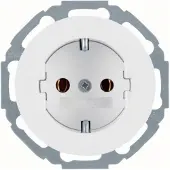 Hager Schutzkontakt-Steckdose Polarweiss glänzend WLS1300WG 1 St.