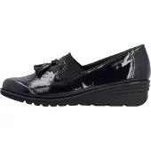 Rieker Loafer / Schlupfschuh mit Keilabsatz, runder Spitze und weichem Material