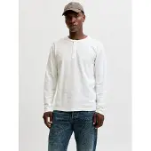 Jack & Jones Langarmshirt "JPRBLUAARON LS HENLEY TEE" Baumwollmischung, regular fit