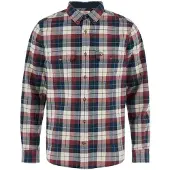 Fjall Raven - Dickes Hemd aus Bio-Baumwolle – Herren – Singi Heavy Flannel Shirt - Singi Heavy Flannel Shirt M Dark Navy Maroon für Herren aus