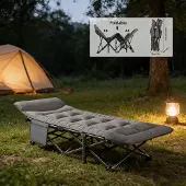 Merkloos Zusammenklappbares Campingbett mit Hohem Tragvermögen